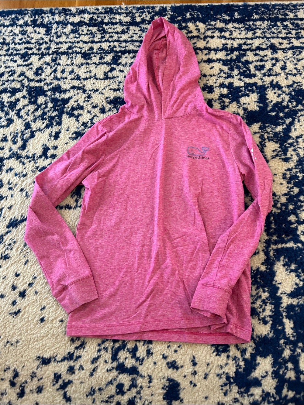 Vineyard Vines Heather Pink Hooded Long Sleeve Pullover